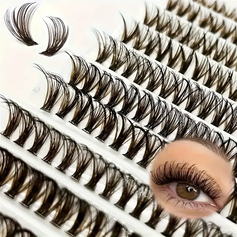 Brown Natural Eyelash Clusters