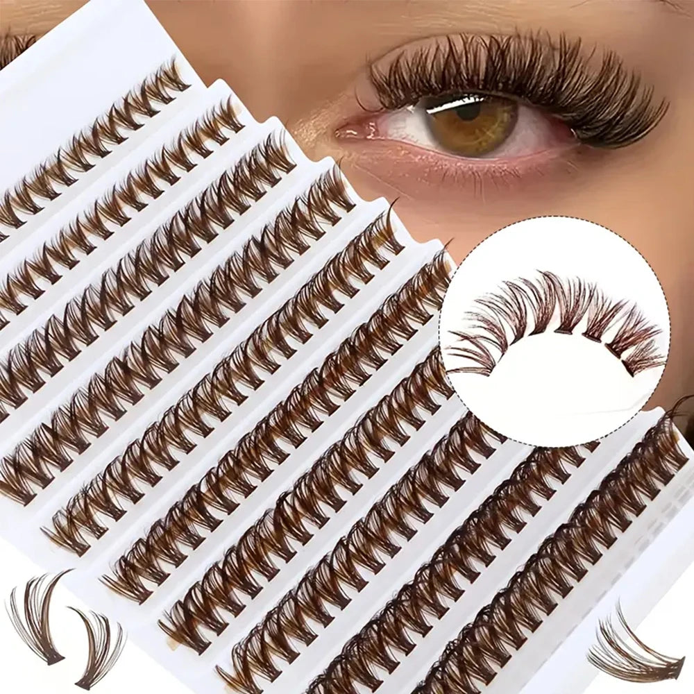 Brown Natural Eyelash Clusters