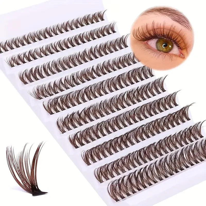 Brown Natural Eyelash Clusters