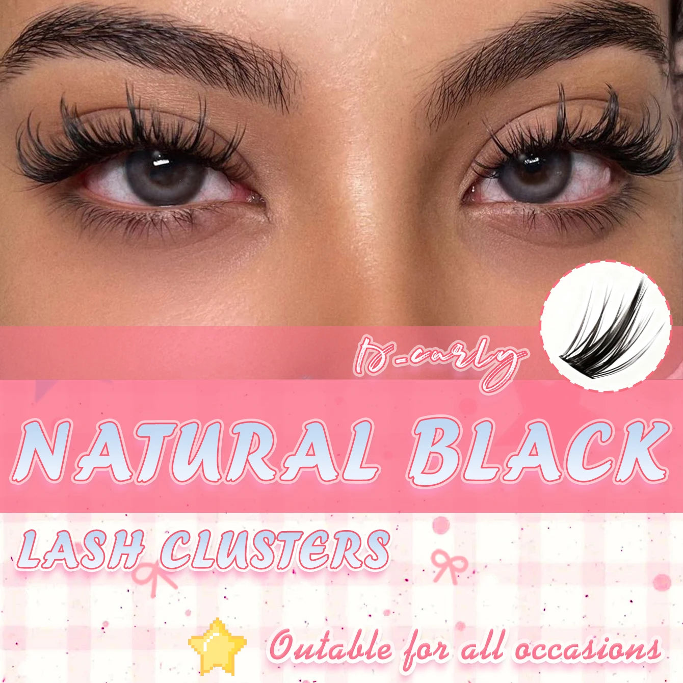 Natural Wispy Lash Clusters