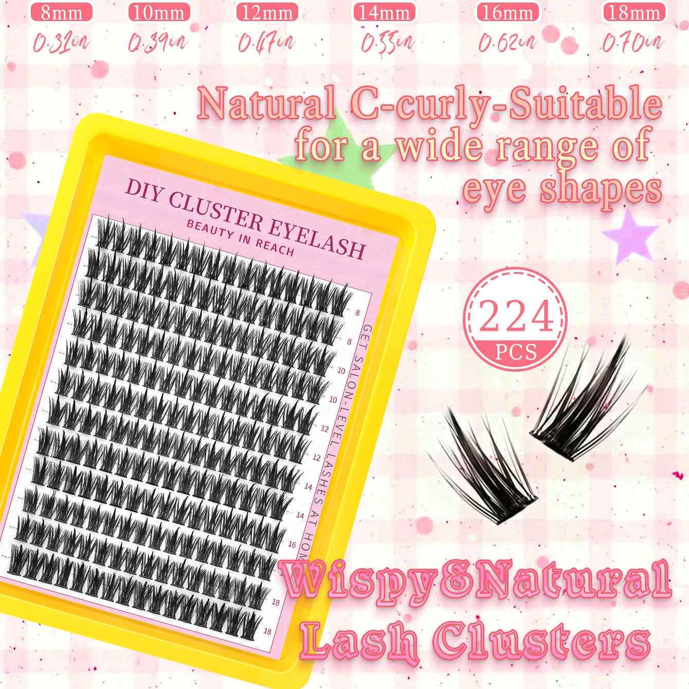 Natural Wispy Lash Clusters