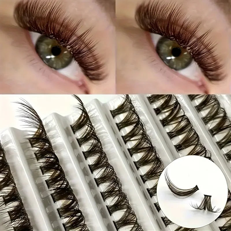 Brown Natural Eyelash Clusters