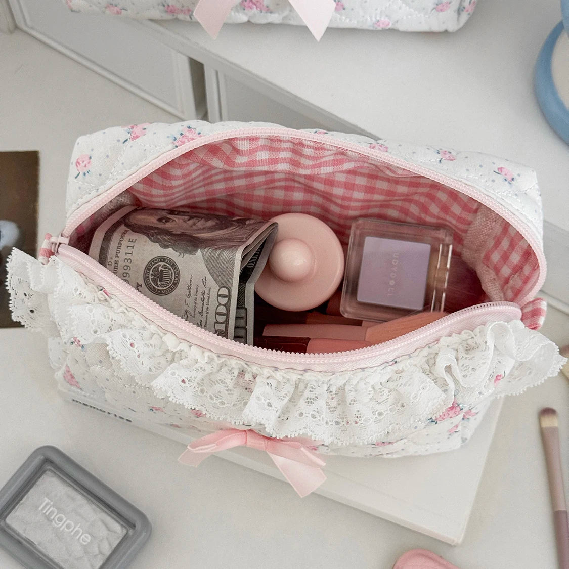 Flower Lace Makeup Bag