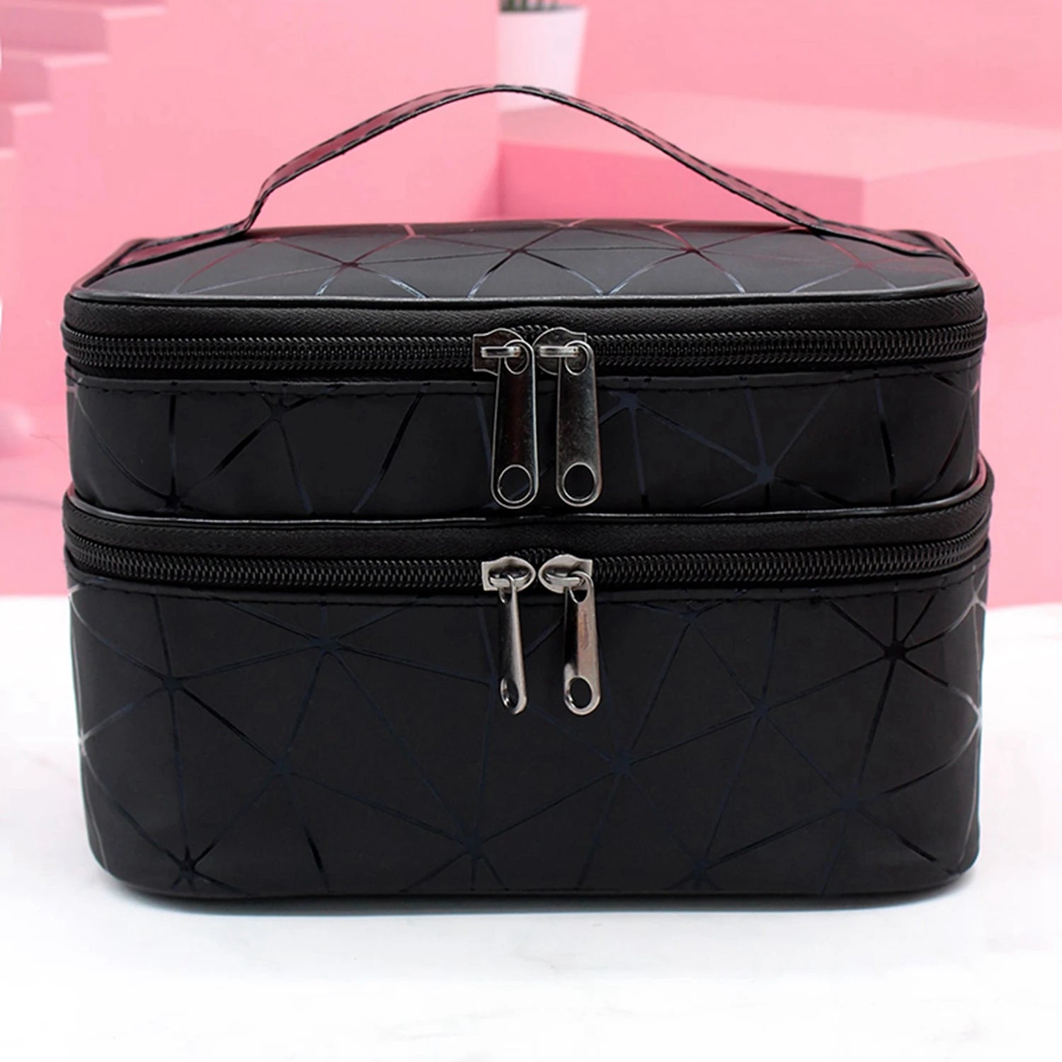 Large Double Zip Makeup Bag