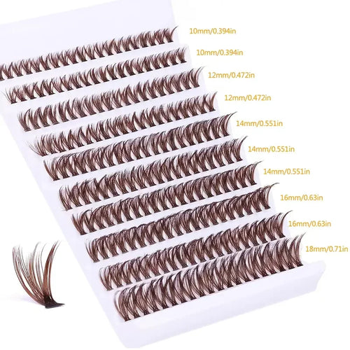 Brown Natural Eyelash Clusters