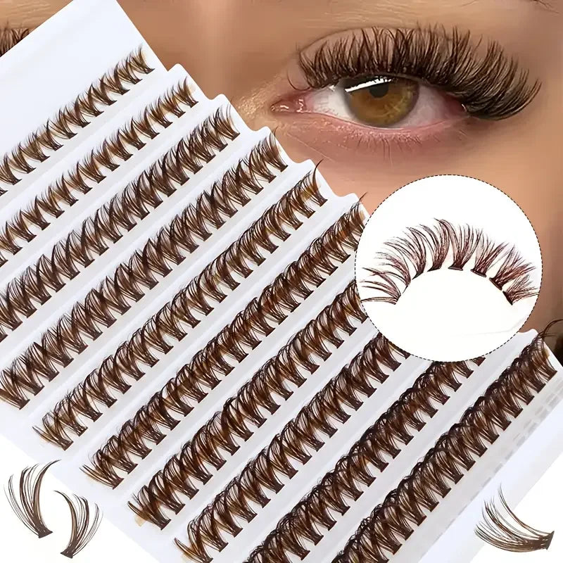 Brown Natural Eyelash Clusters