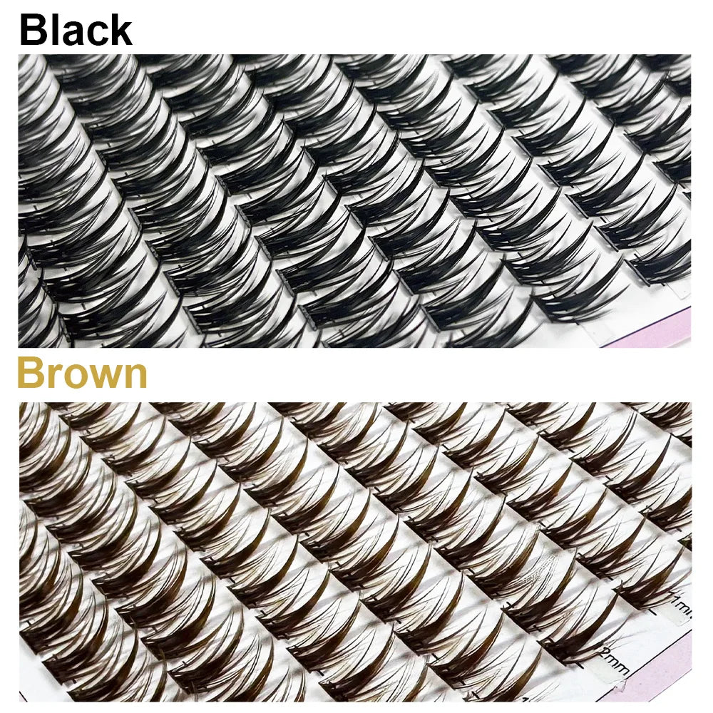 Manga Eyelash Clusters Brown/Black